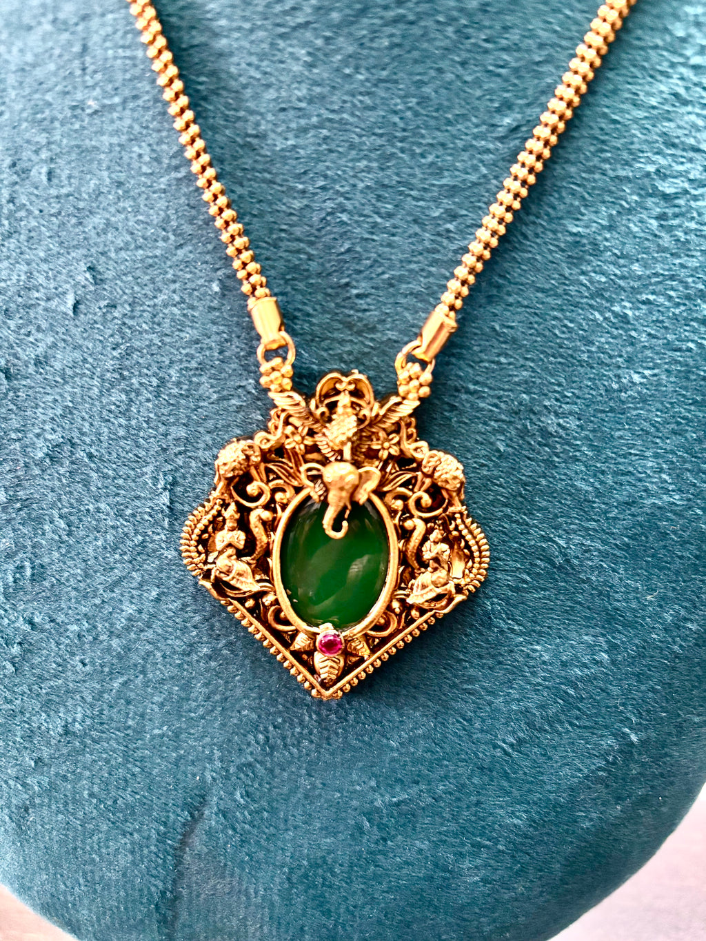 Palakka inspired Necklaca -KJ-GP147