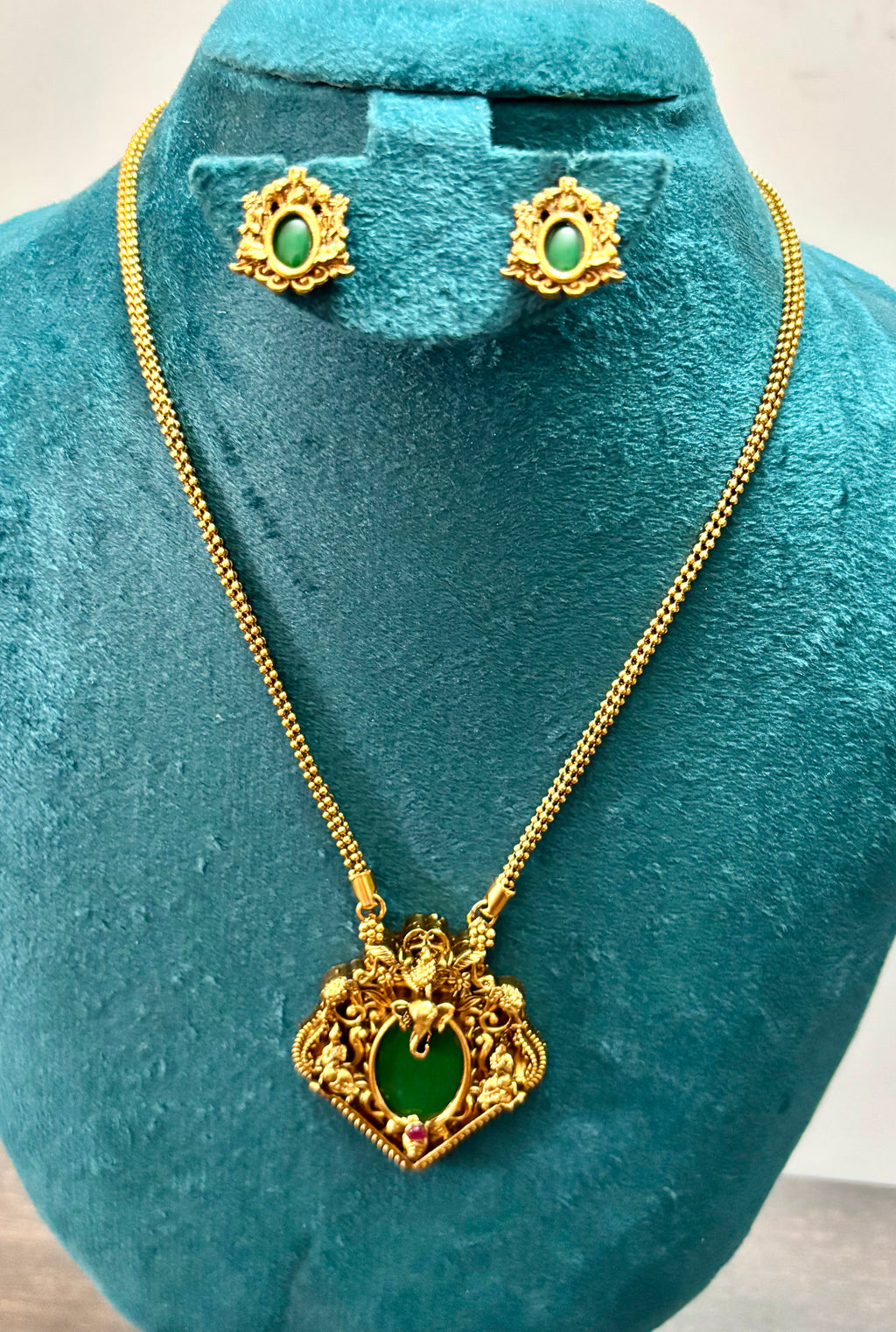 Palakka inspired Necklaca -KJ-GP147
