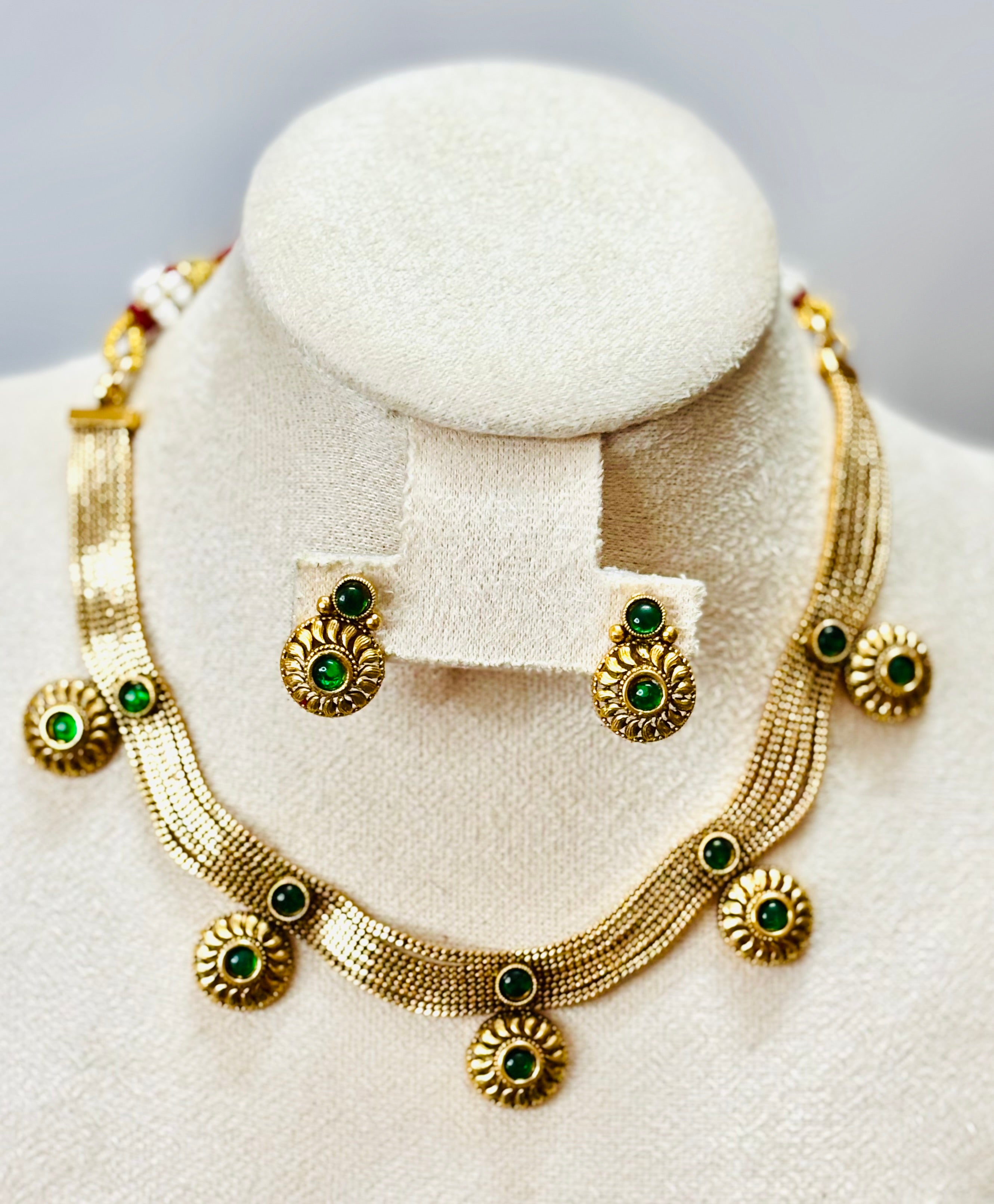 Victorian Style antique Gold Necklace Sets- KJ- GP077