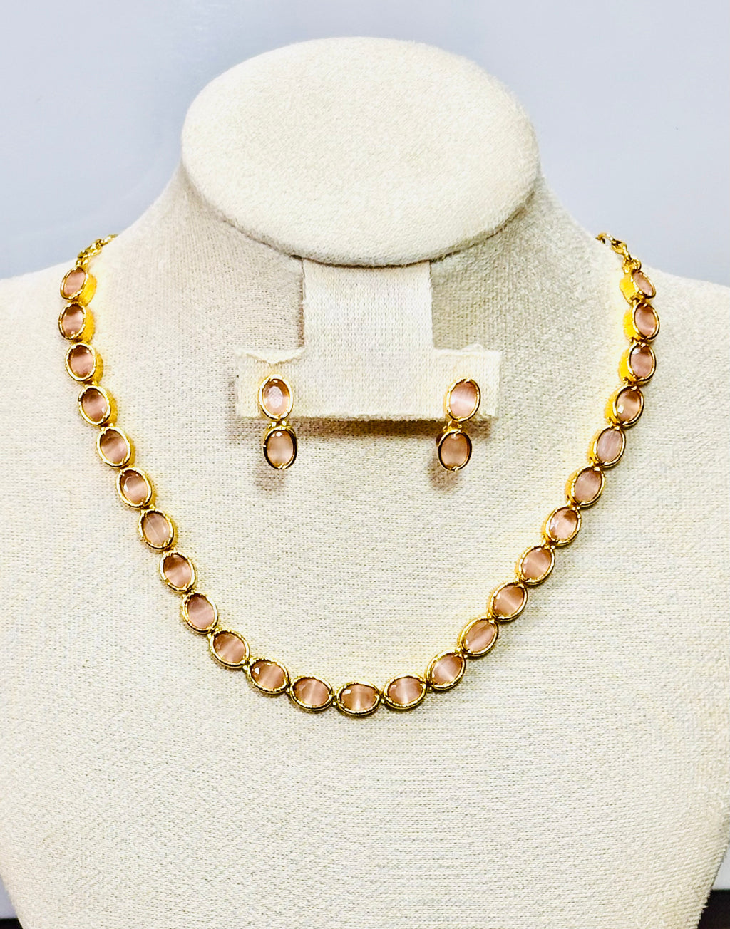 Ad Stone Necklace and Earrings sets - KJ- GP011