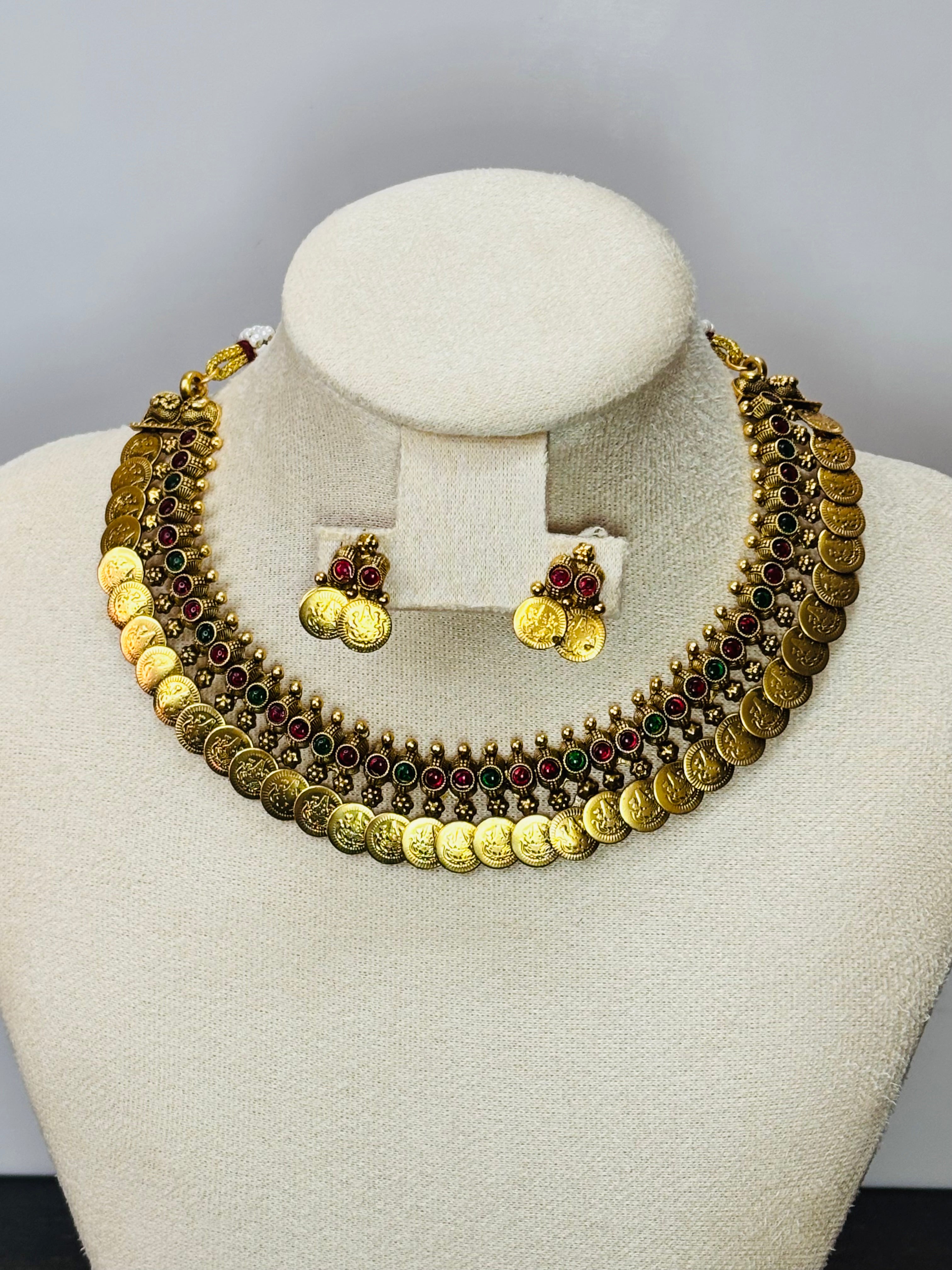 Coin Necklace with AD stone