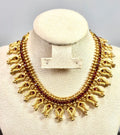 Gold Plated Flower Design Necklace- KJ- GP074