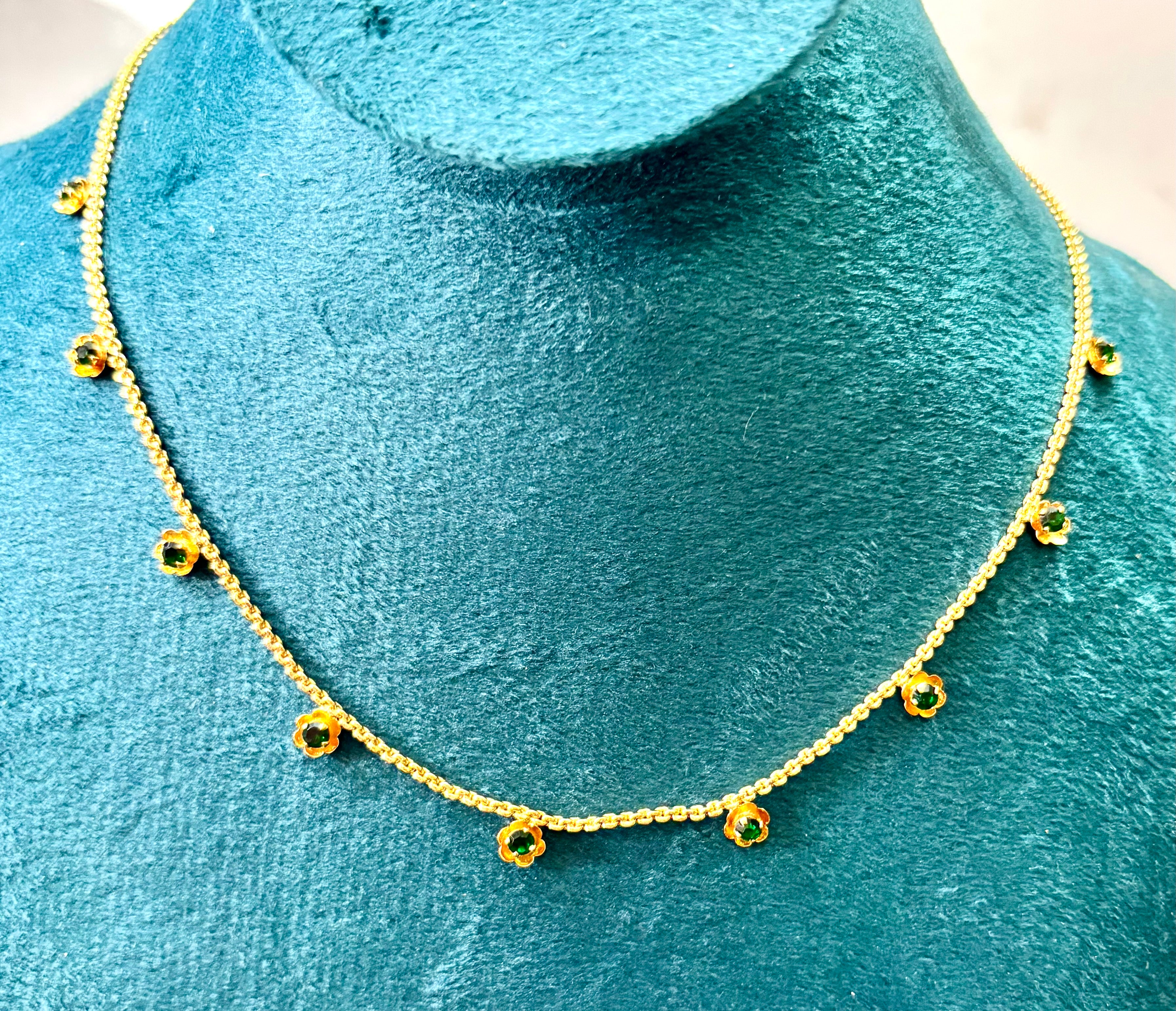 Gold Plated Flower design simple chain -KJ- GP020