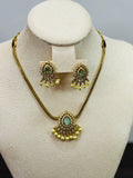 Teal Green Attigai Necklace
