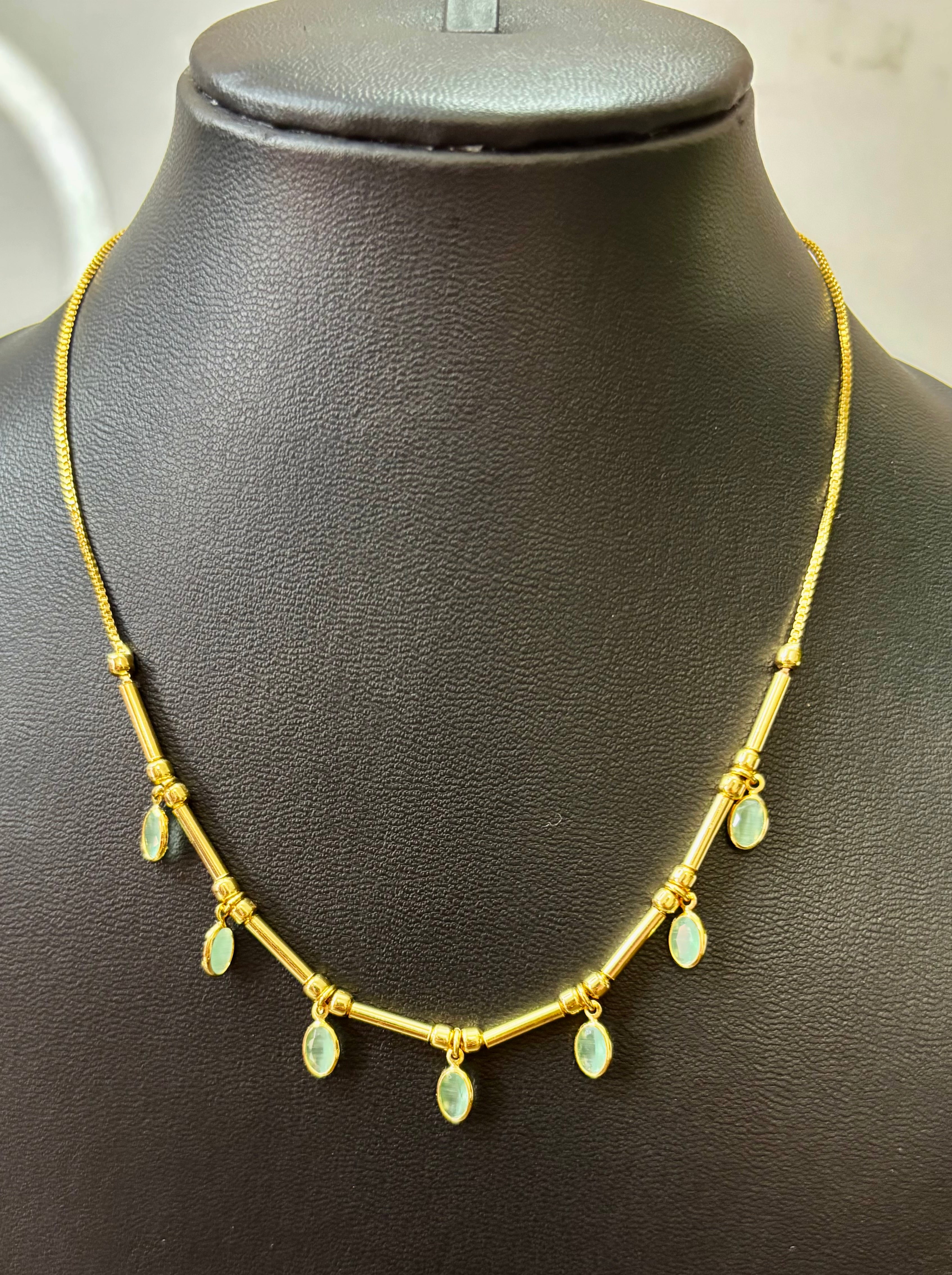 Daily wear short necklace chains - KJ- GP049