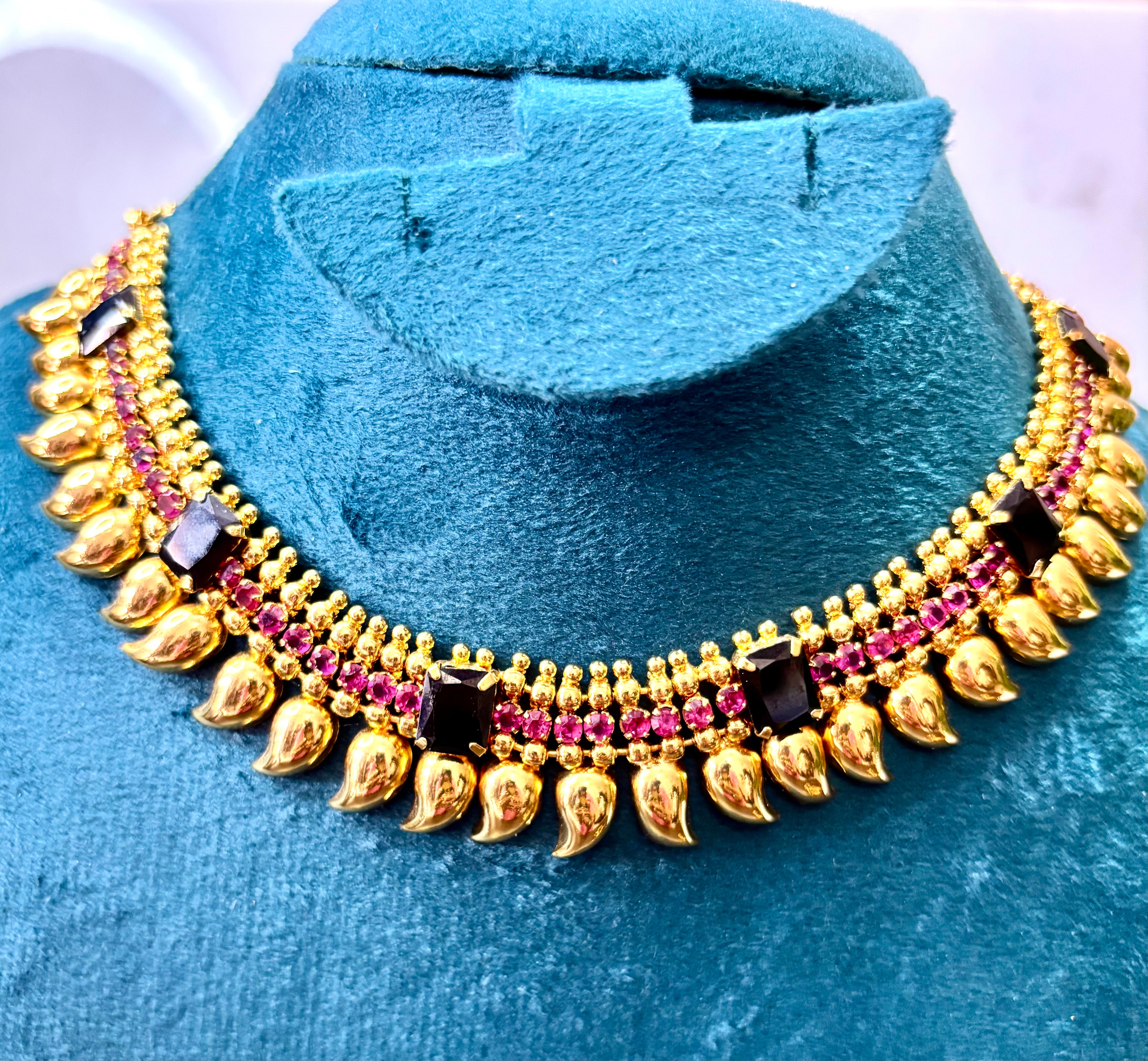 Gold Plated AD stone Necklace-KJ- C1364