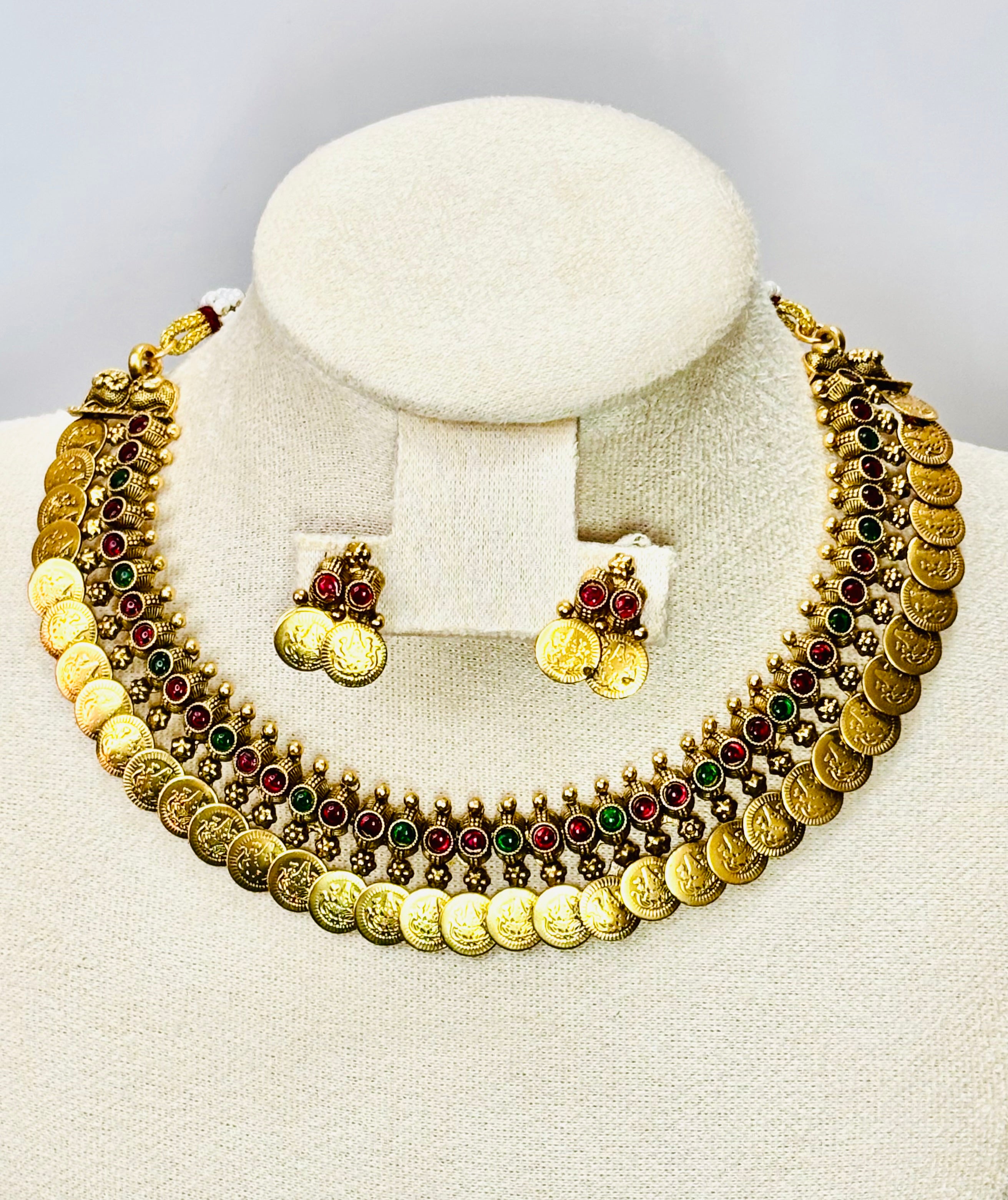 Coin Necklace with AD stone - KJ- GP092