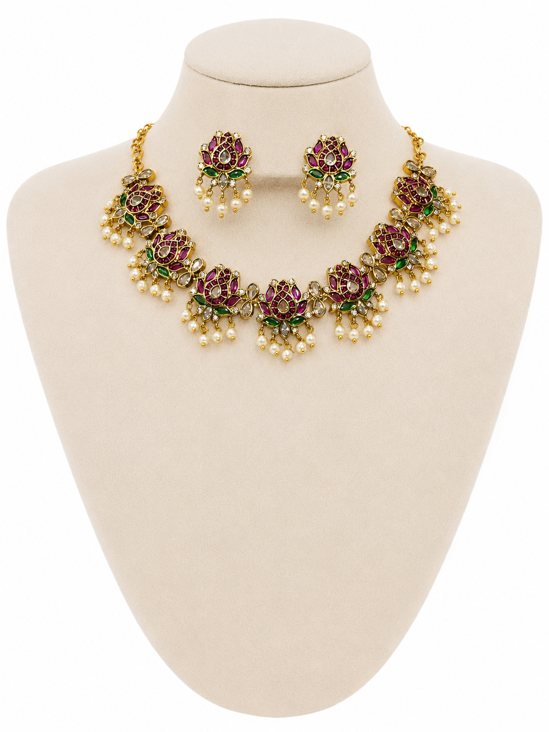 Premium Lotus Necklace Set
