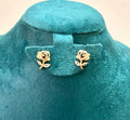 Anti Tarnish Rose Earrings -KJ- AT005
