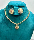 Premium AD stone Multi colour Necklace sets -KJ-GP144