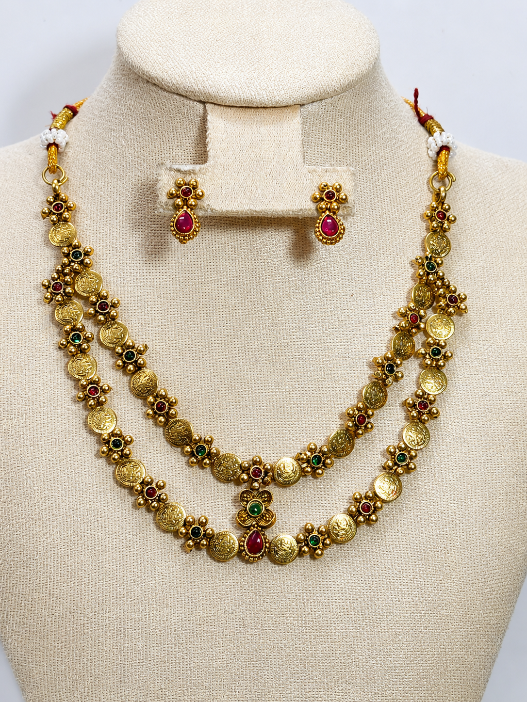 Two layered Coin Necklace set