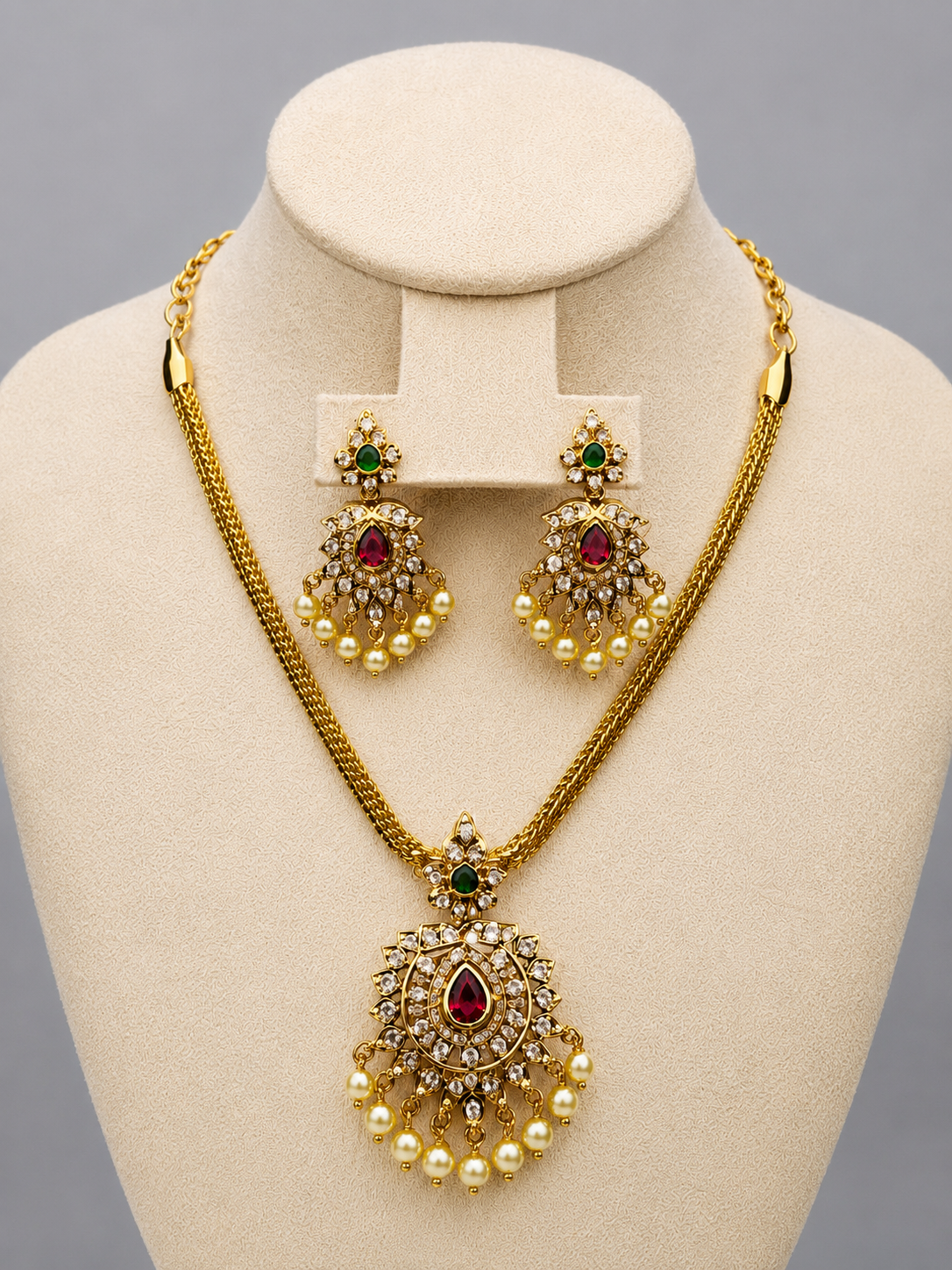Attigai Necklace red - AK090